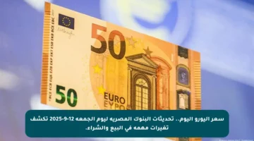 سعر اليورو اليوم.. تحديثات البنوك المصرية ليوم الجمعة 12-9-2025 تكشف تغيرات مهمة في البيع والشراء.